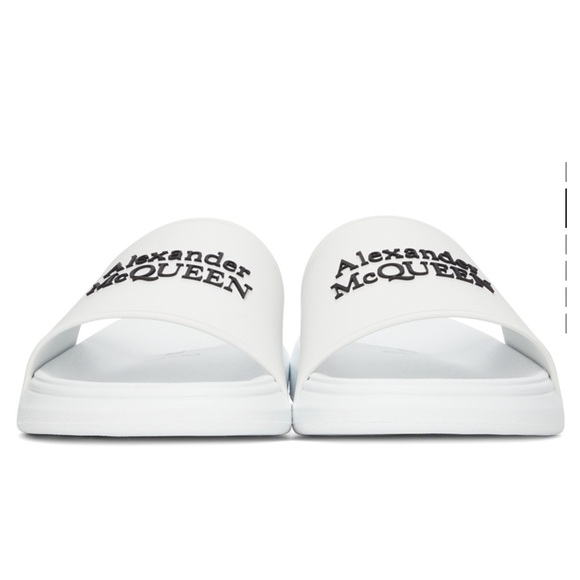 Alexander McQueen White Slides *worn once* - Picture 2 of 4